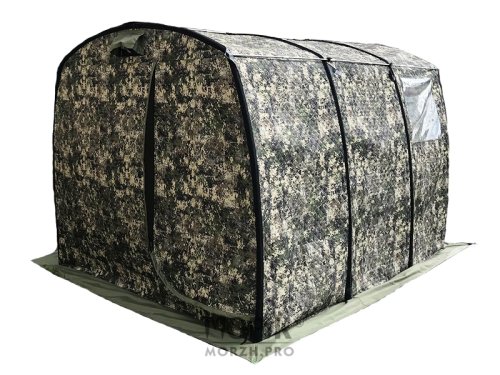 детальное фото мобильная баня морж max камуфляж (палатка без печи) в интернет-магазине Дачный Эксперт